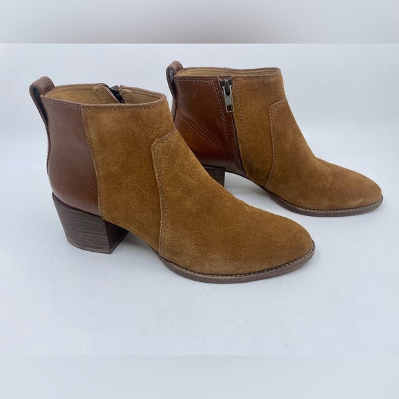 Madewell Asher Bootie Tan suede / leather size 5.5 - Picture 3 of 12